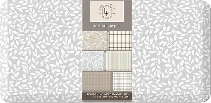 Anti Fatigue Mat by Laurel Lane Co. – Designer Anti Fatigue Mats for Kitchen Floor, Kitchen Mats for Floor, Desk Mat – Cushioned 0.75" Thick – Stain Resistant – Non-Skid Bottom – 20" x 39"