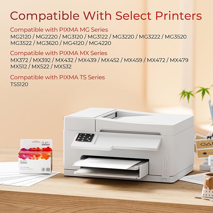 ejet PG-240XL/CL-241XL Ink Cartridge Replacement for Canon 240XL 241XL Combo Pack for Canon 240 241 High Capacity for Printer Pixma MG3620 TS5120 MG2120 MG3520 MX452 MX512 MX532 MX472 (2 Pack)