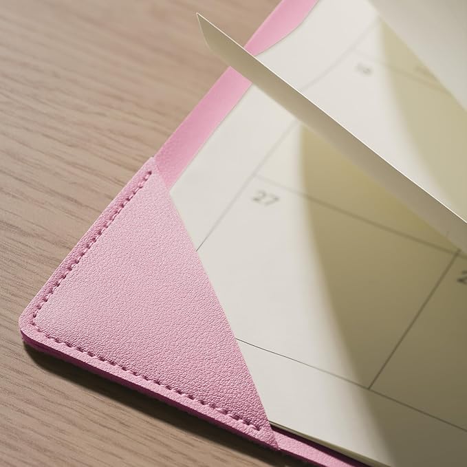 Desk Calendar 2025-2026 with Desktop Mat, Cabbrix Large Desk Pad Calendar 22 x 17 Inch Runs From July 2025 to December 2026, Floral Design Calendar 2025 for Home School and Office (Pink)