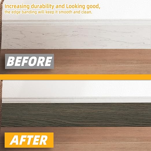 GSCIT Club Wood Grain Repair Tape, 2.4 inch X 100ft Self Adhesive Black Walnut Grain Repair Patch for Tables, Chairs, Baseboards, Doors, Windows, Floors, Handicraft DIY.