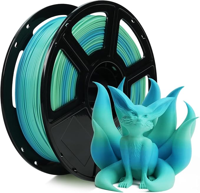 FLASHFORGE Rapid PLA Gradient Filament 1.75mm Yellow & Blue, Transform Colors Smoothly & Fast, High Flow Speedy 3D Printer Filament, Experience Exceptional Performance with 500mm/s Fast Printing