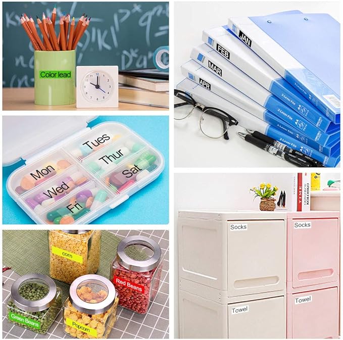 Absonic 4-Pack Compatible for Casio XR-9X XR-9X2S XR9X XR9X2S 9mm 0.35" Black on Clear Label Tape for KL-60 KL-100 KL-120 KL-430 KL-750 KL-780 KL-820 Label Maker, 3/8" x 26'