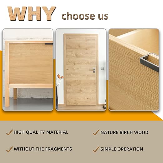 GSCIT Club Birch Edge Banding, 1 inch x 100ft roll of Veneer Edge Banding Preglued Flexible, Real Wood Tape Banding