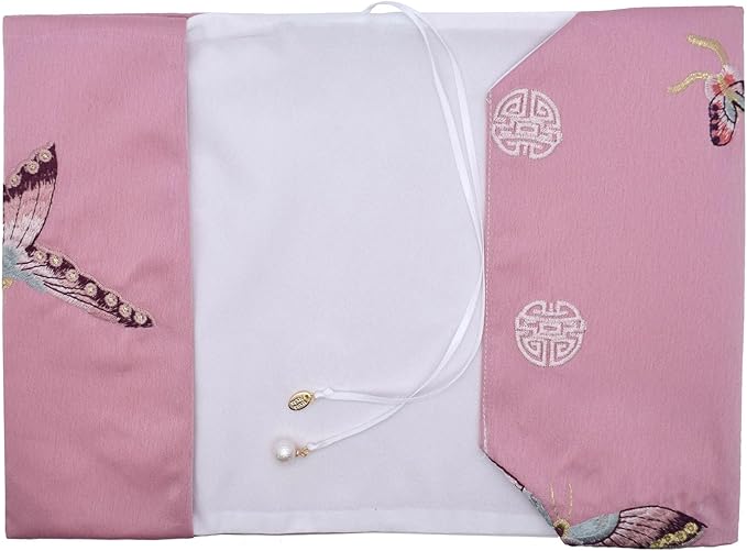 BLBMH 5.5x8.5 inch Book Covers for Paperbacks Adjustable Paperbacks Book Cover Soft Cloth Protector for Journal Bible- Embroidered Butterflies