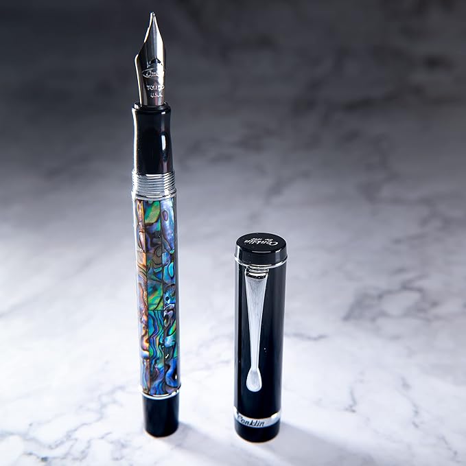 Conklin Duragraph Fountain Pen Abalone Nights - Stub Nib, Premium Writing Instrument for Calligraphy & Signatures