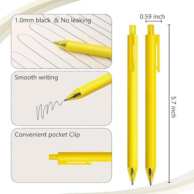 CRYLLIS Pens Bulk, 100Pack Black Pens,Black Ink Ballpoint Pens for Smooth Writing,No Smear,Office Supplies,Back to School Gifts,School Teacher,1.0mm