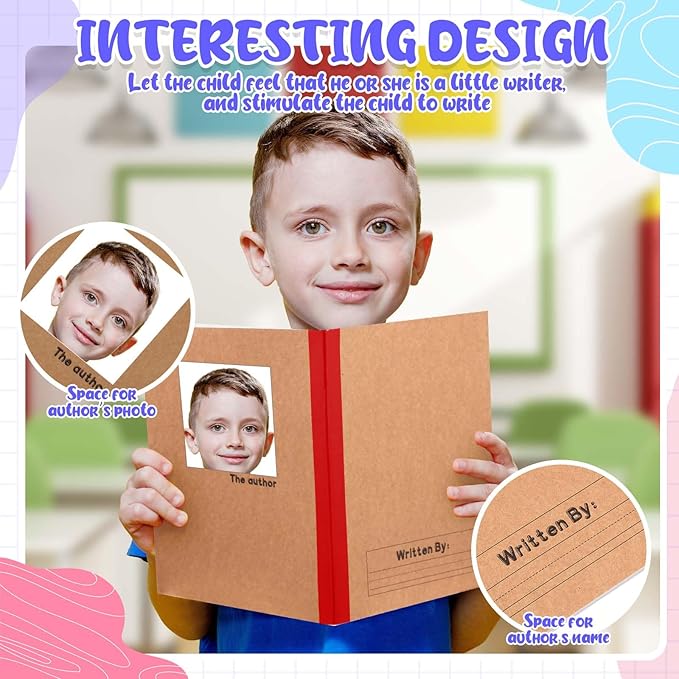 Henoyso 20 Pcs 120 Pages Primary Composition Notebooks K-2, Primary Journal Grades K-2, Writing Journal Practice Notebook for Kids in Preschool, Kindergarten, Back to School Supplies (Stylish)