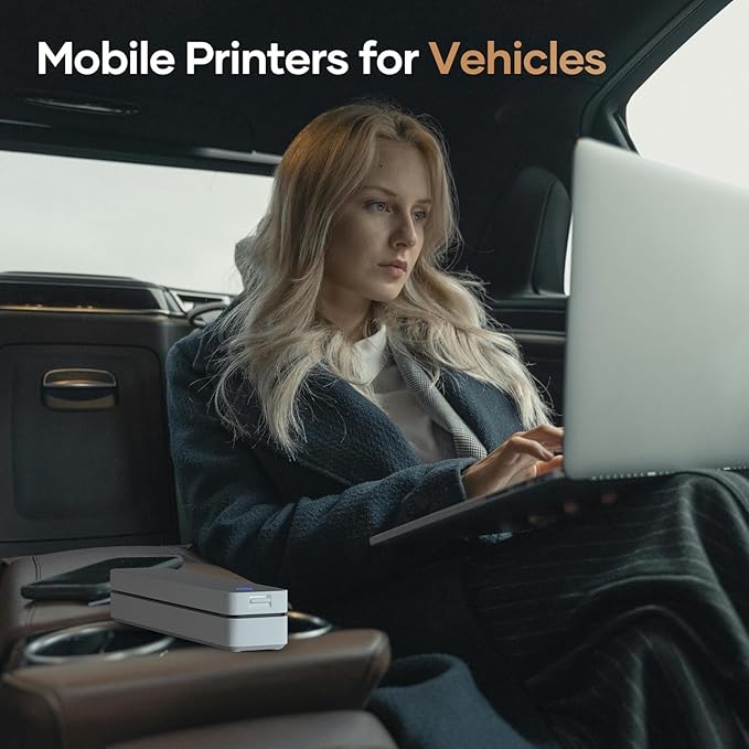 iDPRT Portable-Printer Wireless for Travel, 300DPI Inkless-Thermal-Printers for Home Use, Office, Supports 8.5" x 11"&A4&A5(Cannot Print Color Only Supports Thermal Paper)