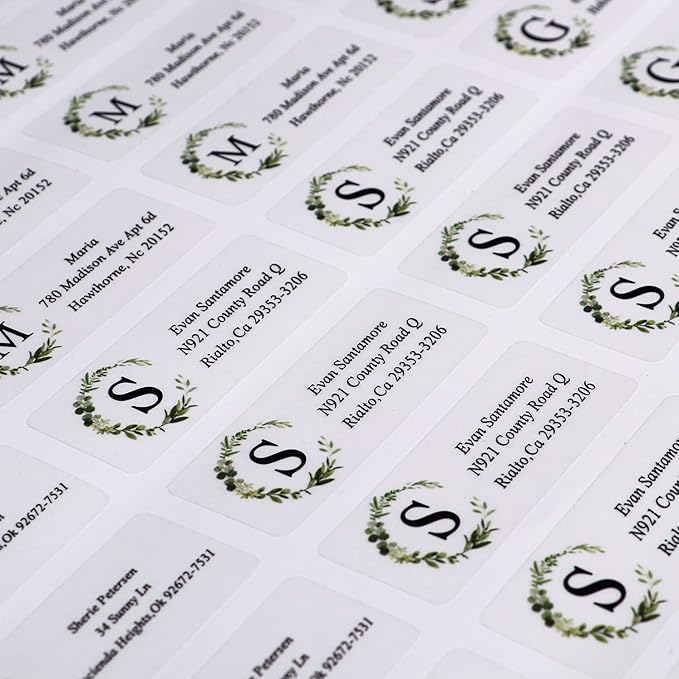 Custom Address Labels - Personalized Address Labels, Return Address Labels with Strong Adhesion, Can Be Used for Cardboard, Paper, Plastic, Glass, Metal (2.6x1 Inch, Set of 100)