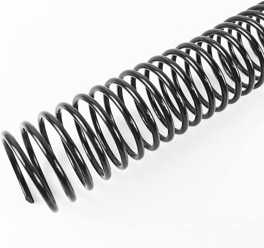 Binditek 50 Pack Plastic Spiral Binding Coils, 25mm(1"), 215 Sheet Capacity, 4:1 Pitch, Black, 48 Loops, for Letter Size, for Students and Coworkers