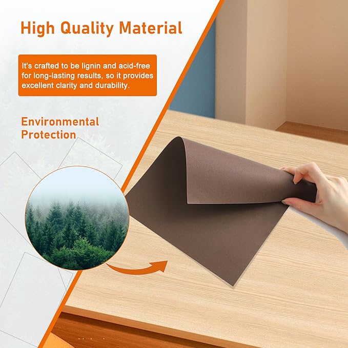 100 Sheets Coffee Color Cardstock 8.5 x 11 Craft Paper, 75lb Heavyweight Dark Brown Paper Card Stock for DIY Cards Making, Wedding Invitations, School Crafting, Memus, Greeting Cards