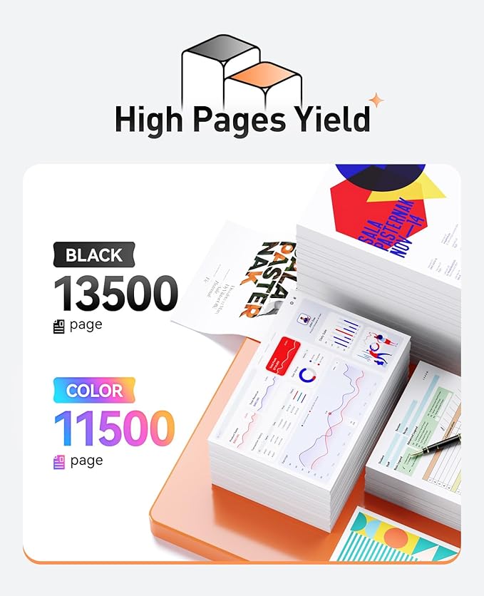 655A Toner Cartridge set 4-Pack Replacement for HP 655A CF450A CF451A CF452A CF453A Compatible with HP Color LaserJet Enterprise Flow MFP M681f M682z M652n M653dh Printer Ink Black Cyan Magenta Yellow