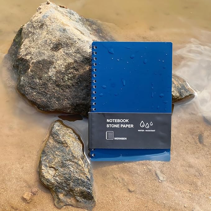 2PCS Waterproof Spiral Notebooks (4.8"x7", Yellow)