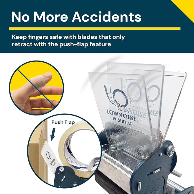 Excell RTS-82891 Low Noise Packing Tape Dispenser, Tape Gun Fit 2 Inch Wide Tape 3 Inch Core for Carton, Packaging and Box Sealing - 2Pack