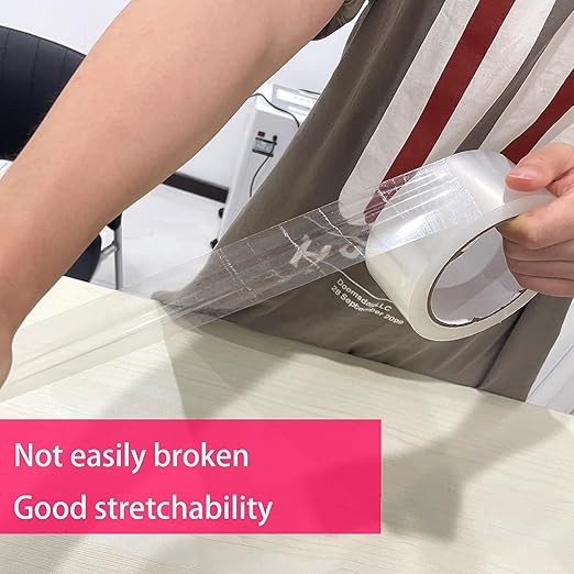 Clear Packing Tape with Tape Gun - Strong Adhesive, Ideal for Shipping and Packaging,6 Rolls 2 Inch X 110 Yards Shipping Packaging Tape