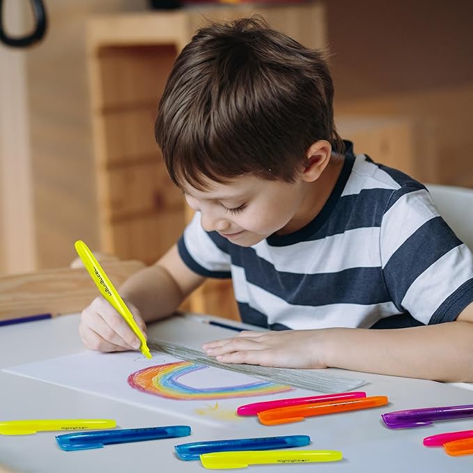 60 Pieces Highlighter Bulk Assorted Colors Highlighter Markers Chisel Tip Highlighter Pens for School Classroom Office (60)