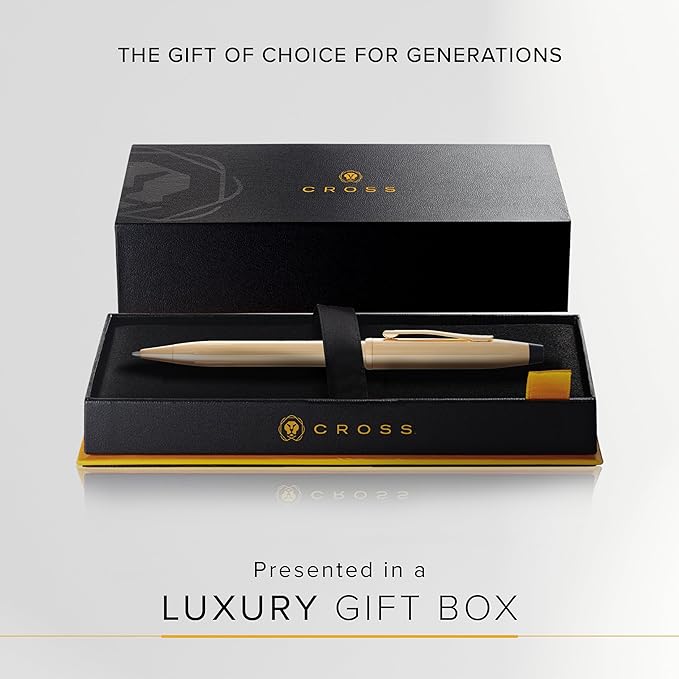 Cross Century II Refillable Ballpoint Pen Presented in a Luxury Gift Box - Medium Point, Black Ink, Gold