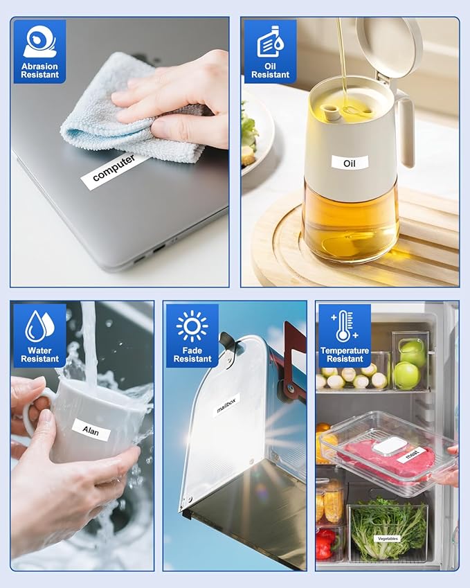 20-Pack Tze Tz Tape 12mm 0.47" Laminated White Compatible for Brother Tze-231 Label Maker Tape P Touch Label Tape 12mm 1/2" White for PT-D220 PT-D210 PT-D200 PT-2430 PT-D610BT PT-D400 PTD600