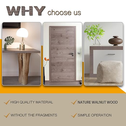 GSCIT Club Walnut Edge Banding, 1 inch x 250ft roll of Veneer Plywood Edge Banding Preglued Flexible, Wood Tape Banding for Cabinet Repair