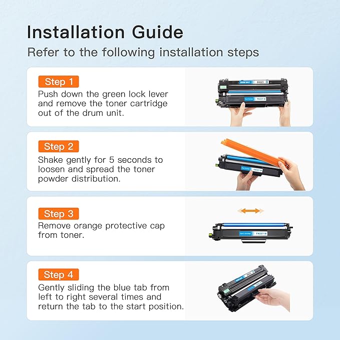 E-Z Ink TN-227 TN227 Compatible Toner Cartridge Replacement for Brother TN227 TN-227 TN227BK/C/M/Y High Yield to use with HL-L3270CDW HL-L3230CDW HL-L3210CW HL-L3290CDW MFC-L3710CDW (5 Pack)