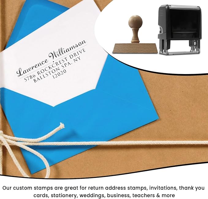 Custom Address Stamps Self Inking or Wood Handle 20+ Designs to Choose from! Return Address Stamp Stamper Self Inking Personalized Customized Stamp Return Address Floral Wedding Script Labels Mail