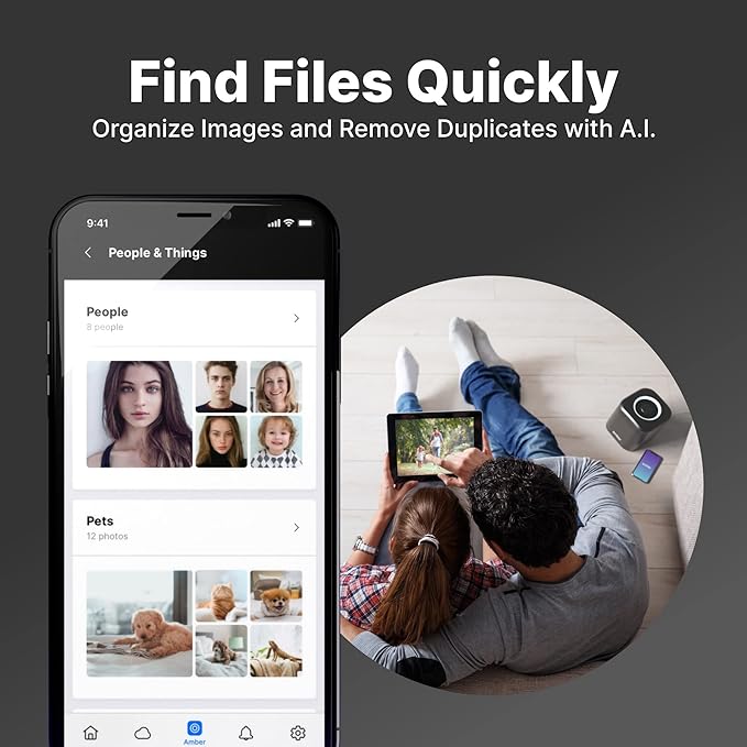 AmberPRO Personal Cloud Storage Device + AC2600 WiFi Router. Dual 1TB Hard Drives with RAID 1 or Optional 2TB with RAID 0. Plex and Home Assistant. iOS/Android/Windows/Mac Compatible. AM1211-1TB