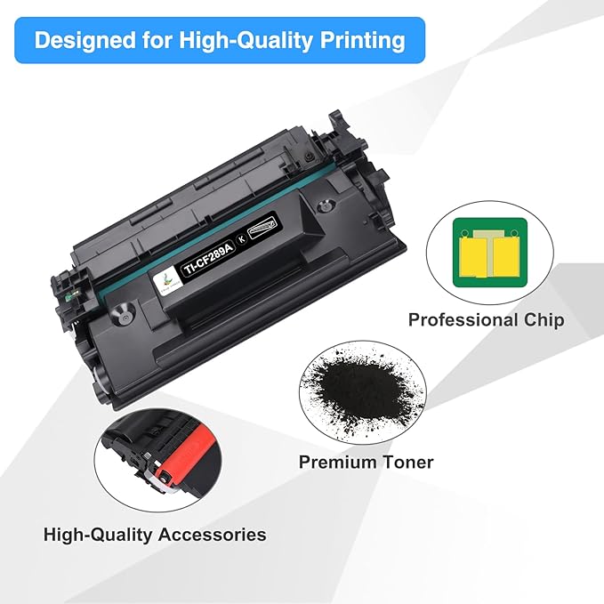 CF289A Black Toner Cartridge Compatible Replacement for HP 89A Black Toner Cartridge CF289A 89X CF289X for Enterprise M507 M507n M507dn M507x MFP M528dn M528f M528c M528z M528 Series Printer (4-Pack)