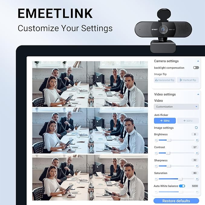 EMEET 2024 Upgraded C960 Webcam for PC, Autofocus, 1080P HD, 73° View Angle, Computer Camera w/Privacy Cover and Microphone, Plug and Play USB Webcam for Video Calling/Zoom/Teams/Google Meet
