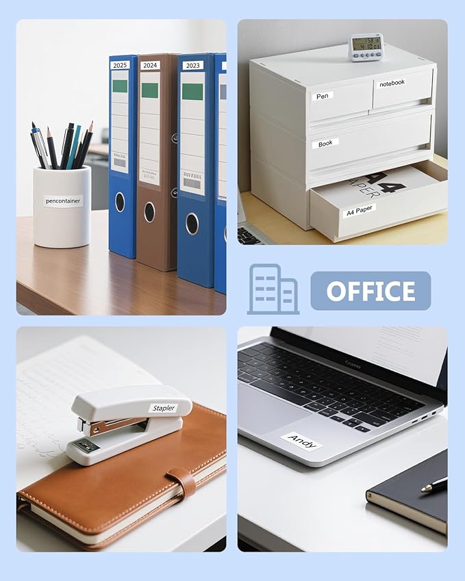 6-Pack TZe-231 TZ Tape 12mm 0.47 Laminted White Compatible for Brother Ptouch Label Maker Tape TZe231 TZe-2312pk TZ-231 Refills for P Touch PT-D210 PTD220 H110 D610BT D400, 1/2" x 26.2 ft