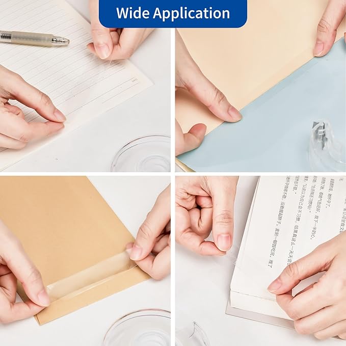 16 Rolls Transparent Tape with Dispenser, Glossy Clear Tape Refills Cute Holder Bulk for Home School Office Supplies Gift Wrap, 3/4 x 1000 Inches