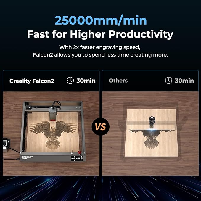 Creality 22W Laser Engraver 4-in-1 Rotary Roller Kit for Glass Tumbler Ring, 120W Power Laser Cutter and Engraver Machine, CNC Laser Engraving Machine Laser Engraver for Wood and Metal etc, 17" x 16"