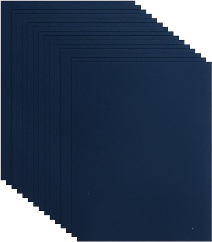 40 Sheets Navy Blue Cardstock 8.5 x 11 Craft Paper, 75lb Heavyweight Construction Paper Card Stock for Wedding Invitations, School Crafting, Memus, Making Cards, Greeting Cards
