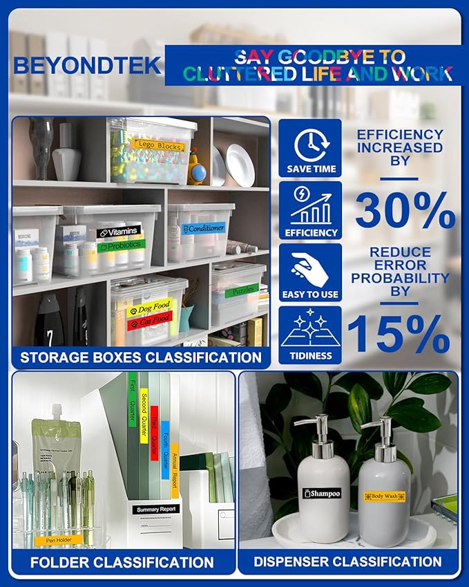 6Pk Replace for Brother Label Maker Tape Work with Brother P Touch Label Tape 12mm 0.47 Laminated Colored TZ 1/2" TZe-B31 TZe-335 TZe431-731 for PT-H103w H110 D210 D400 1180 1280 1890 2040,8m 26.2ft