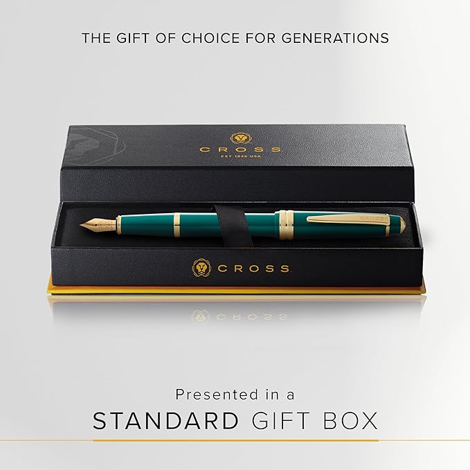 Cross Bailey Dark Green with Gold Medium Nib Fountain Pen