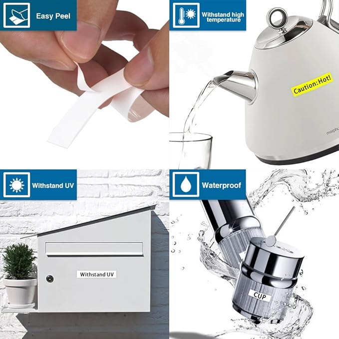 GREENARK Compatible TZe-231 label tape TZe231 TZ TZE 231 Replacement for Brother Black on White Replacement for Brother P-Touch P Touch Label Maker PT-J100 PT-J100W PT-120 PT160 etc (12mm x 8m),4-Pack