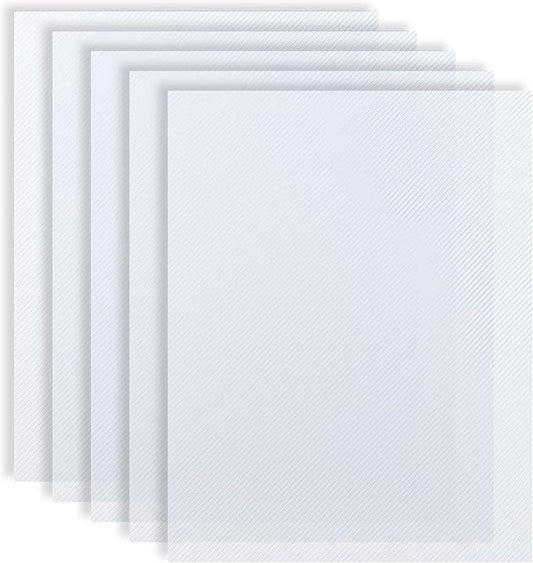 Binditek 15 Pack 16 Mil Heavyweight Binding Presentation Covers, Polycovers with Lined Pattern, 8-1/2 x 11",Letter Size, Square Corners, Un-Punched, Office Supplies