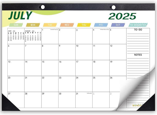 Desk Calendar 2026 Wall Calendars, July 2025 - December 2026 Monthly Planner Paper Office Desktop 17"X 12", 18-Months, Planning and Organizing Home, School, Office, Holiday, Vacation