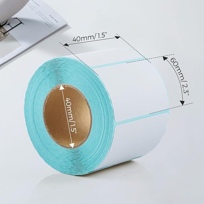 Bonvoisin Printing Scale Label Rolls, 58 X 40 mm, Barcode Label, 12 Rolls Per Case