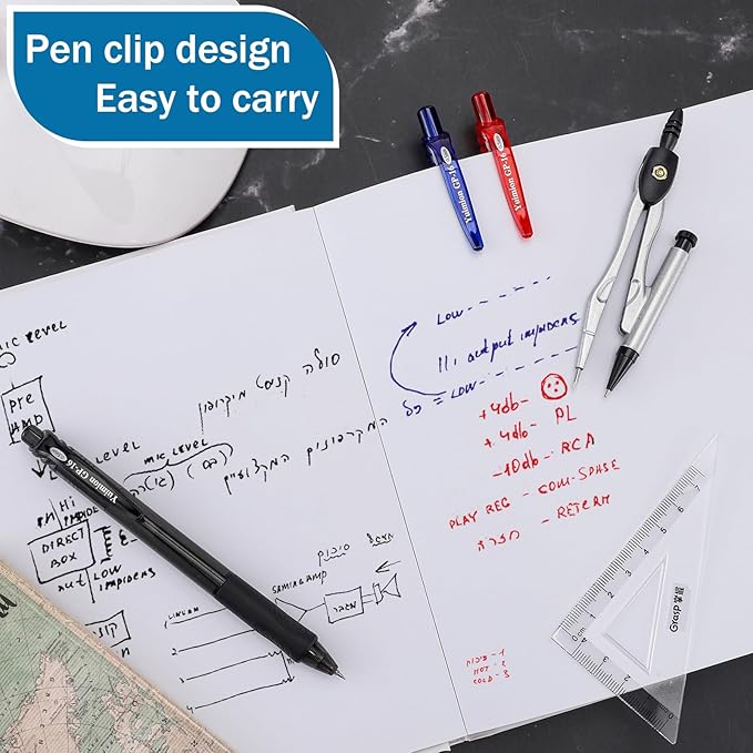 8 Pcs Retractable Gel Pens Fine Point (0.5mm) Rollerball Pens for Smooth Writing (Black&Red&Blue Ink) for Women Men Journaling School and Office Supplies Use…