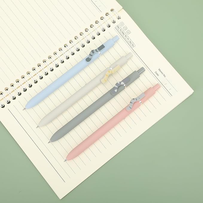 Ddaowanx Cute Cat Pens,8 Pcs 0.5mm Quick Dry Black Ink Gel Pens Fine Point Smooth Writing Pens,Cat Lover Gifts for Women Men