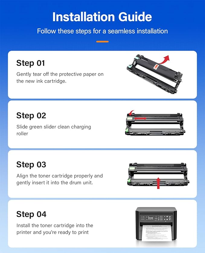 DR229CL Drum Unit (Not Toner)4-Pack Replacement Compatible for Brother DR-229CL Imaging Drum MFC-L3720CDW MFC-L3780CDW HL-L3220CDW HL-L3280CDW HL-L3300CDW HL-L3295CDW L8245CDW MFC-L8395CDW Printer Set