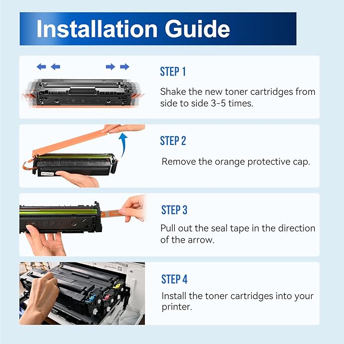 218X Toner Cartridges 4 Pack (with Chip) 3301fdw Replacement for HP 218X 218A Work for HP Color Laserjet Pro MFP 3301fdw 3201dw 3301sdw 3301cdw Printer High Yield Ink W2180X W2180A (4 Pack, B/C/Y/M)