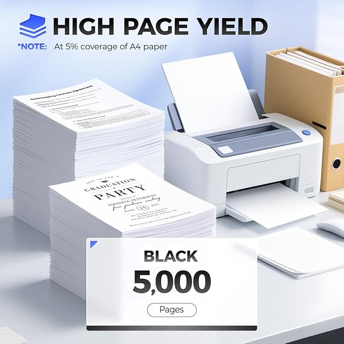 50F1H00 Toner Cartridge with chip Black 2-Pack High Yield Replacement for Lexmark 501H 50F1H00 Toner Compatible with Lexmark MS310 MS312 MS315 MS410 MS415 MS510 MS610 Laser Printer Ink dn d dtn de dte