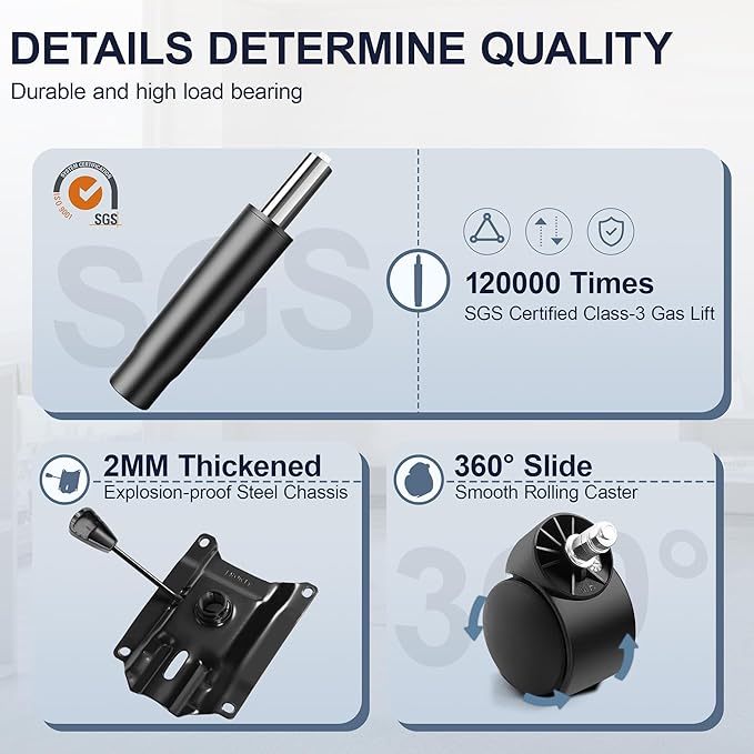 Drafting Chair with Backrest – Adjustable Foot Rest Rolling Stool with Wheels, PU Leather Swivel Stool for Office Spa Studio Lab Counter Salon Home Work Bar Kitchen Shop(Black)