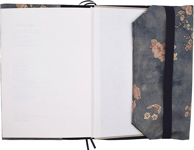 BLBMH Book Covers for Paperbacks Fit for 5.5x8.5 inch Adjustable Book Sleeve Cover for Women Over 15 Soft Cloth Protector for Bible Novels Notebook Journal - Flower 4 Green