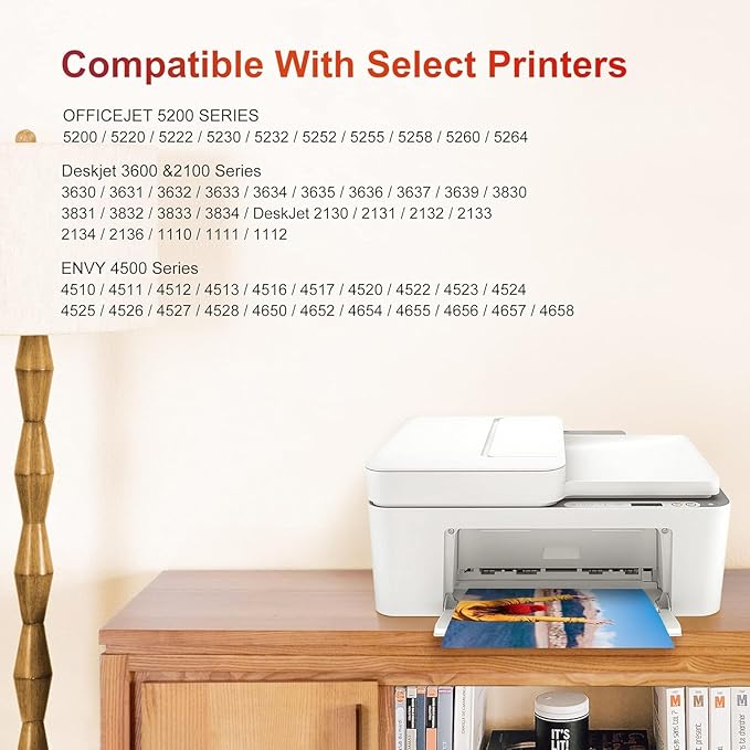 ejet 63XL Ink Cartridge Combo Pack Replacement for HP 63 Ink 63XL Ink Cartridges Black and Color for OfficeJet 3830 4650 5255 5258 4655 4652 3833 Envy 4520 4512 DeskJet 1112 3630 (1 Black,1 Tri-Color)