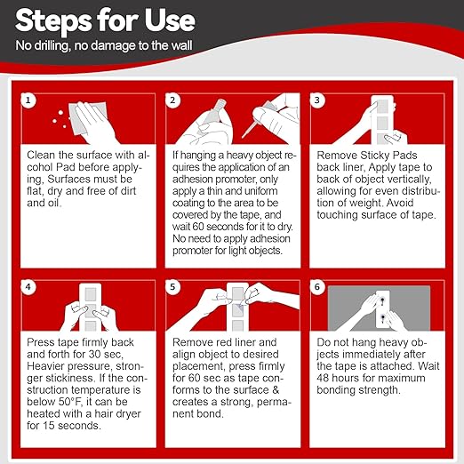 2 Rolls Double Sided Tape High Temperature Resistant Heavy Duty, Made of 3M, 19.7 Ft X 0.6 ", Strong Adhesion and Multi-Purpose Automotive Parts Mounting Tape