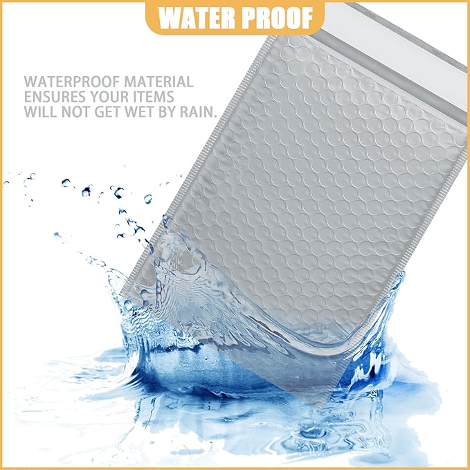 8.5in x 13.5in Bubble Mailer, Gray Poly Mailer, Padded Envelope, Shipping Envelope, Waterproof, Self-Sealing, For Small Business, Shipping, Mailing, Boutique Packaging(10PCS)