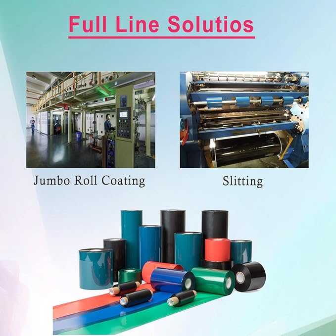 6.5'' x 1476' Premium Resin Enhanced Wax Ribbon, 165mm x 450m Black Thermal Transfer Ribbon, Barcode Thermal Label Printer Ribbon, CSO-Ink Outside, 1'' Core for Zebra, TSC, GoDex, Citizen (1 Roll)