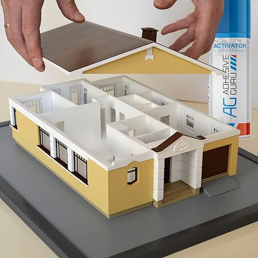 Adhesive Guru CA Glue with Activator Woodworking (12 x 0.9 oz - 12 x 3.38 fl oz) Ca Glue for Woodworking, Cyanoacrylate Glue and Activator (12 Pack)